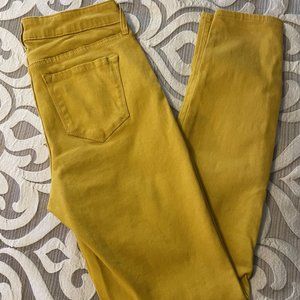 Old Navy Mid-Rise Rockstar Jeans Women's Sz 4 Dark Yellow Gold Super Skinny